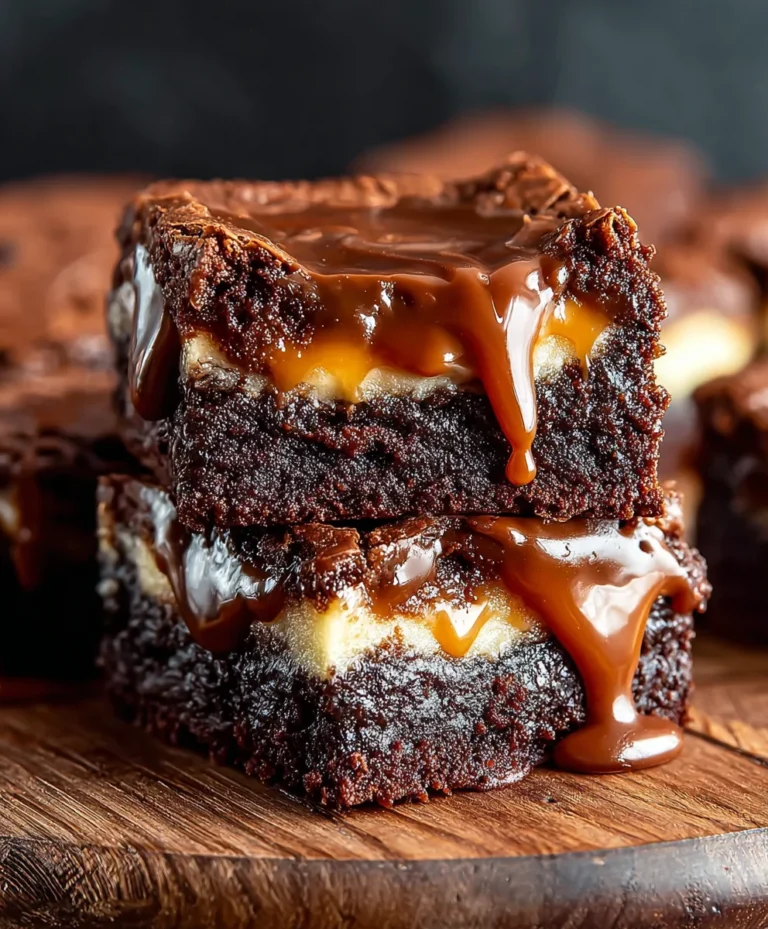 Caramel Nutella Cheesecake Brownies-Decadent Treat