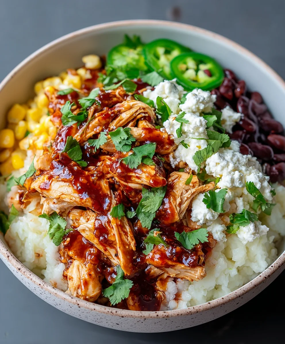 BBQ Chicken Cottage Cheese Bowl - Easy & Delicious