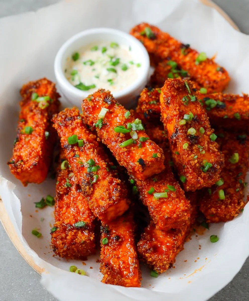 Crispy Baked Buffalo Tofu Wings-Game Day Snack