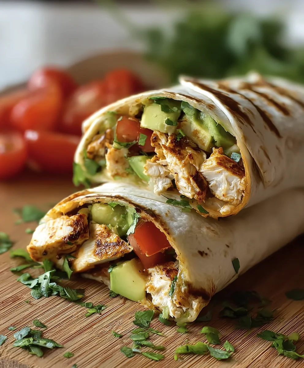 Easy Chicken Avocado Wrap Recipe - Healthy Lunch Idea