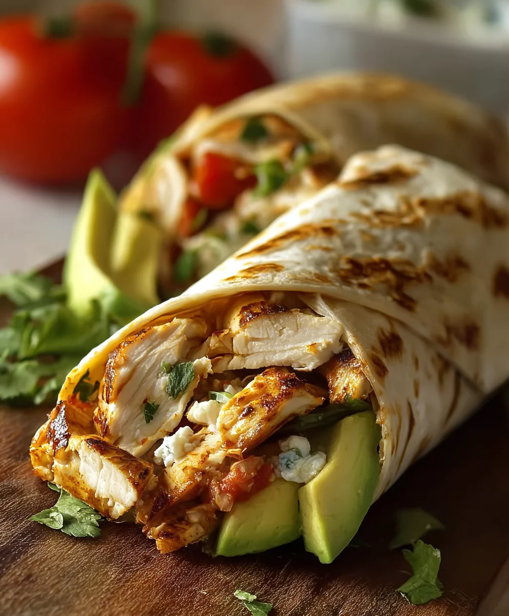 Easy Chicken Avocado Wrap Recipe - Healthy Lunch Idea