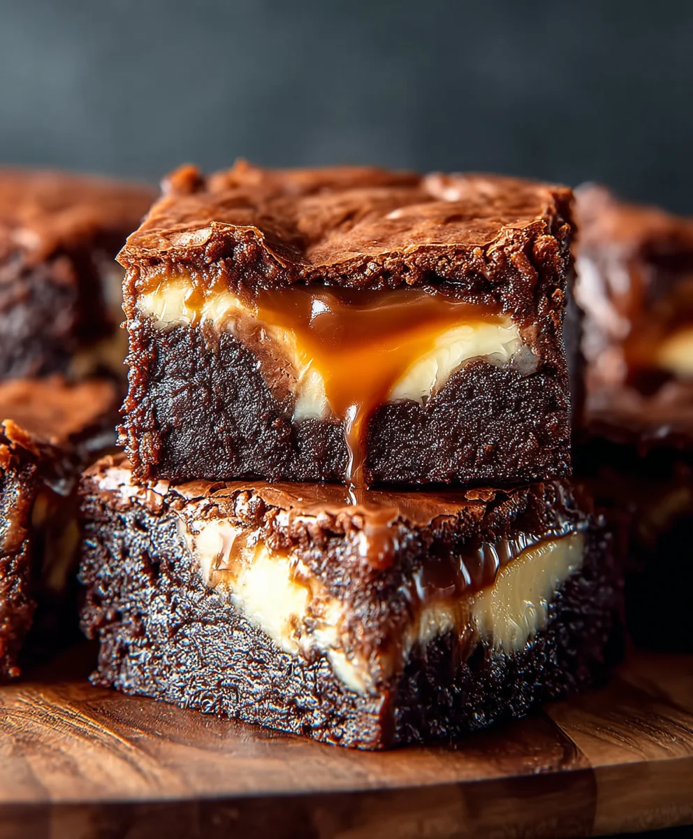 Caramel Nutella Cheesecake Brownies-Decadent Treat