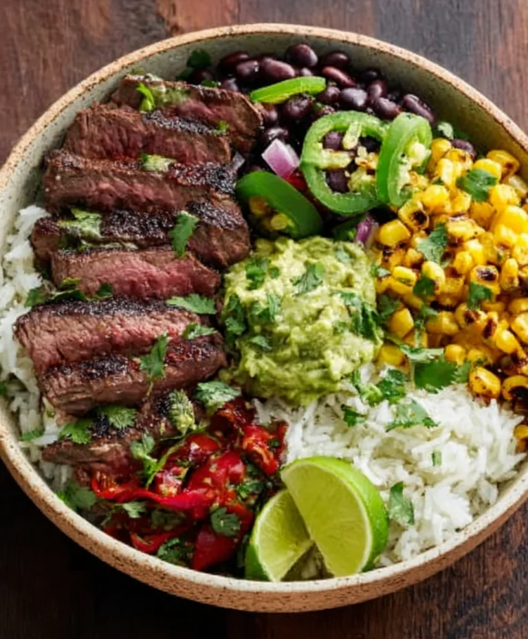 Cilantro Lime Beef Steak Bowl-Easy Flavorful Dinner