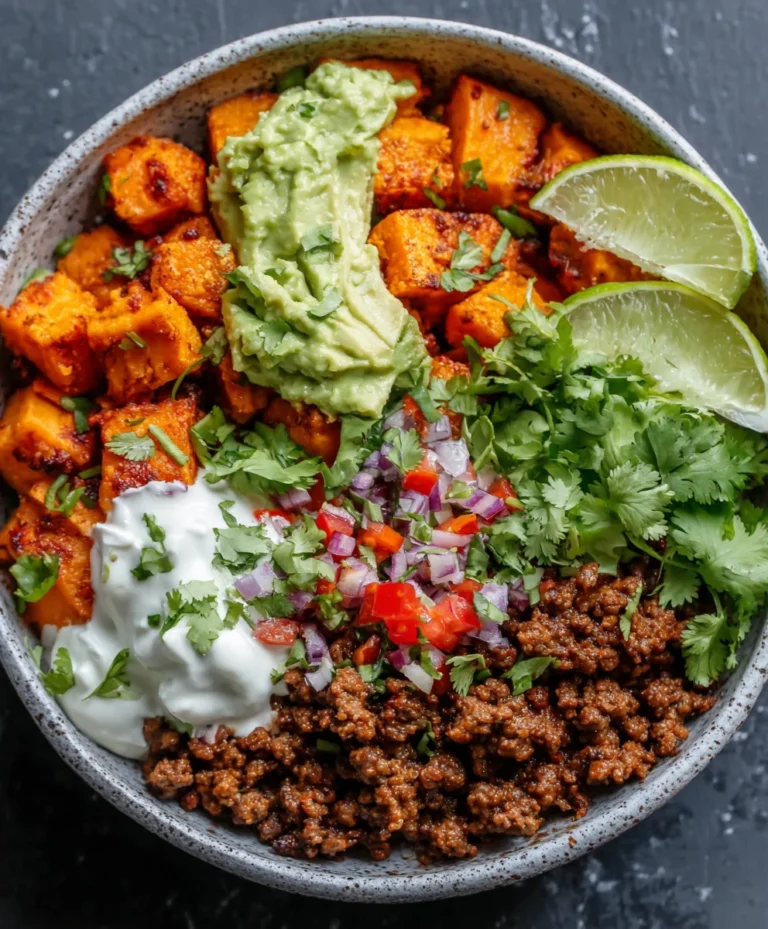 Sweet Potato Taco Bowl- Delicious Beef & Veggie Recipe