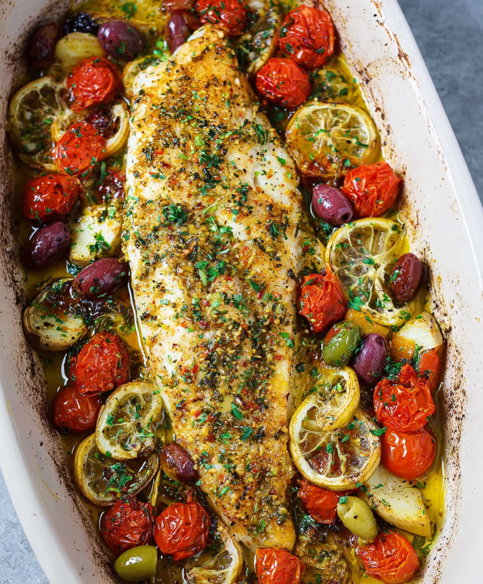 Easy Mediterranean Baked Fish Recipe