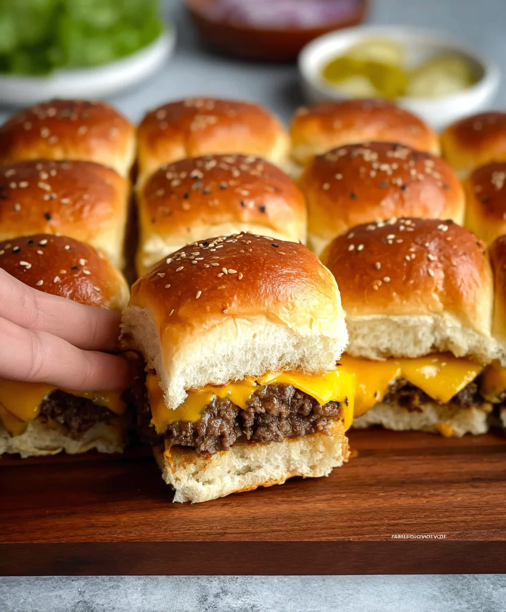 Easy Cheeseburger Sliders- Party Favorite Recipe