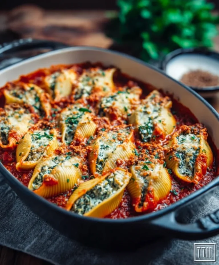 Easy Spinach Ricotta Stuffed Shells Recipe