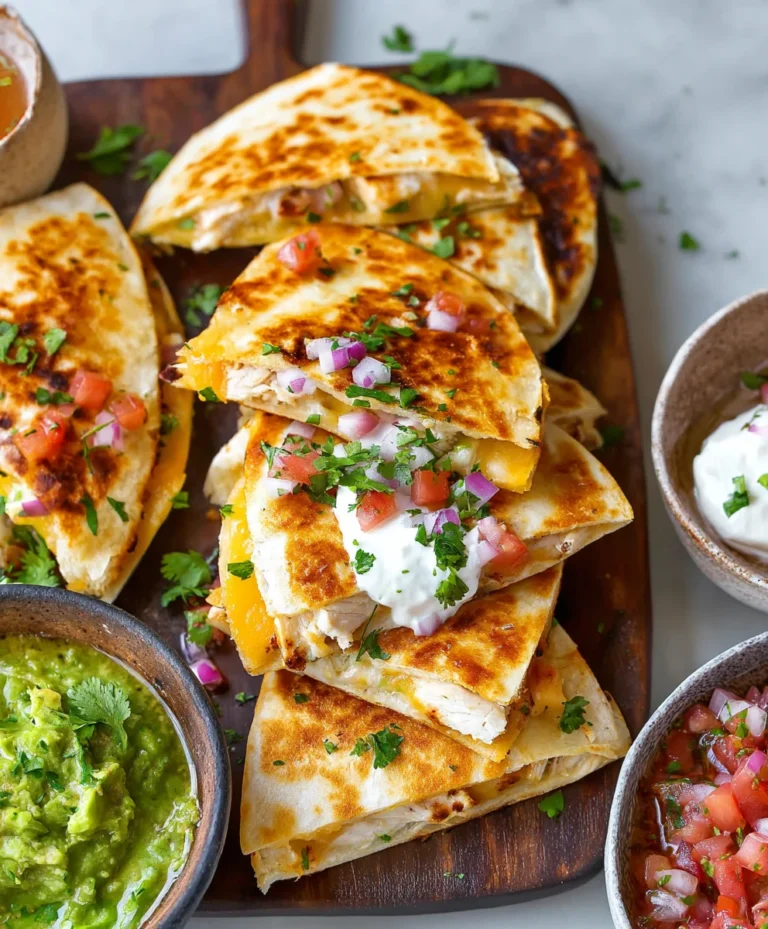 Easy Mini Chicken Quesadillas- Quick & Cheesy Bites