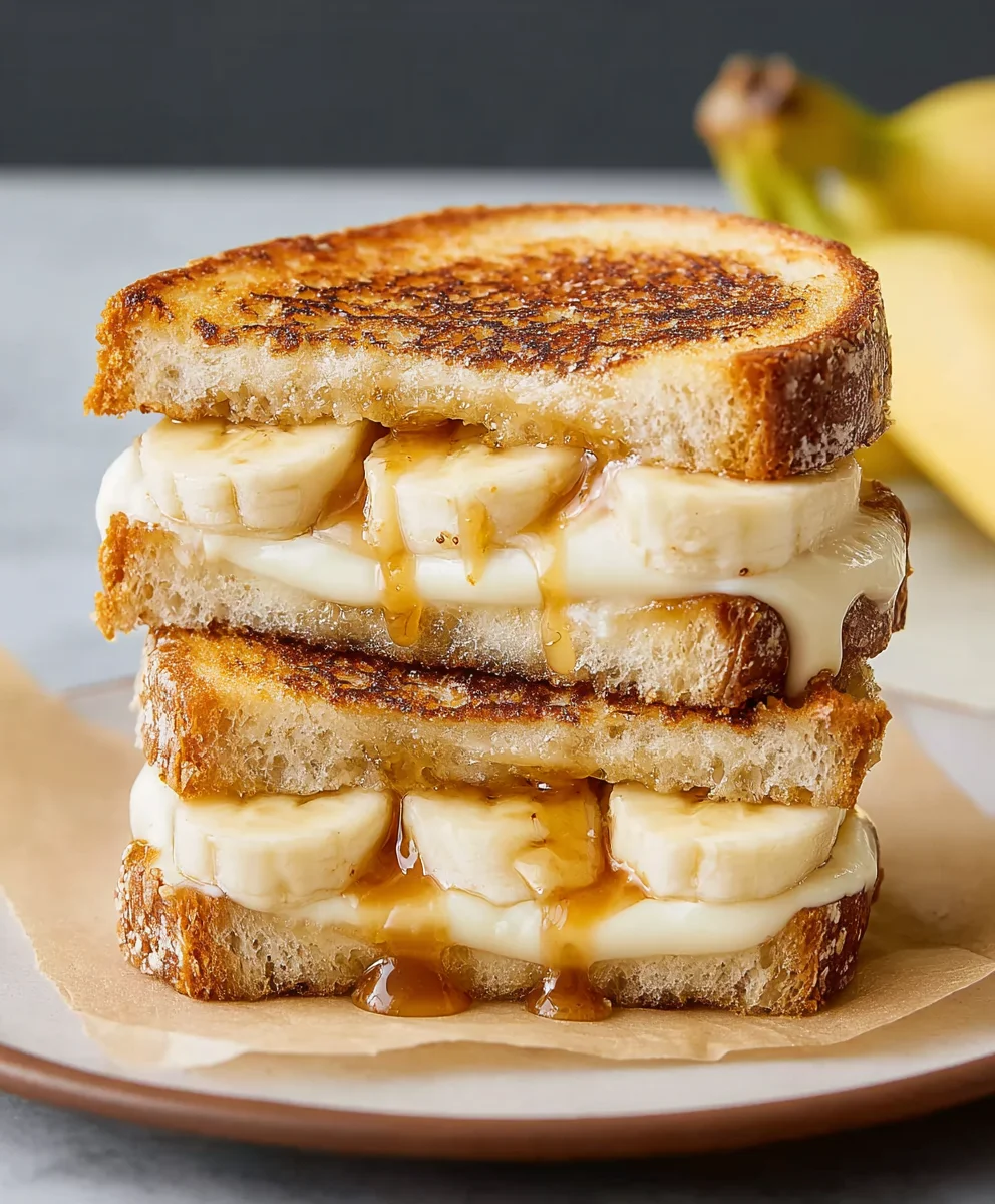 Honey Banana Grilled Cheese-Sweet & Savory Bliss
