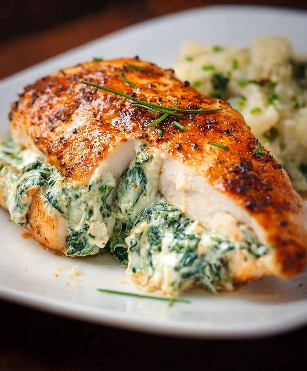 Spinach Stuffed Chicken Breasts - Easy & Delicious