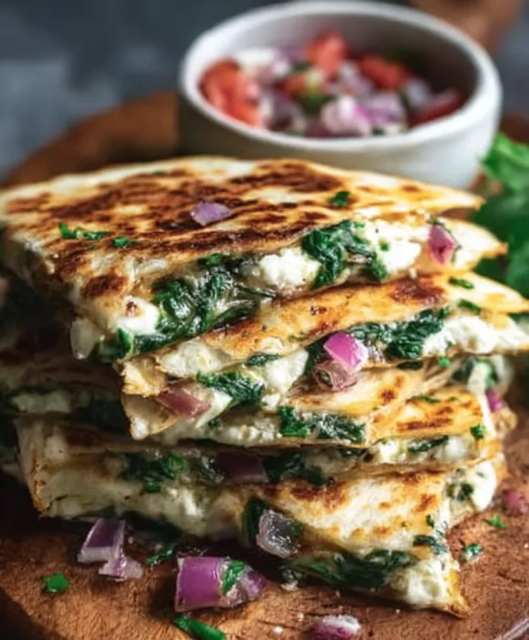 Mediterranean Quesadillas Spinach Feta Mozzarella Red Onion