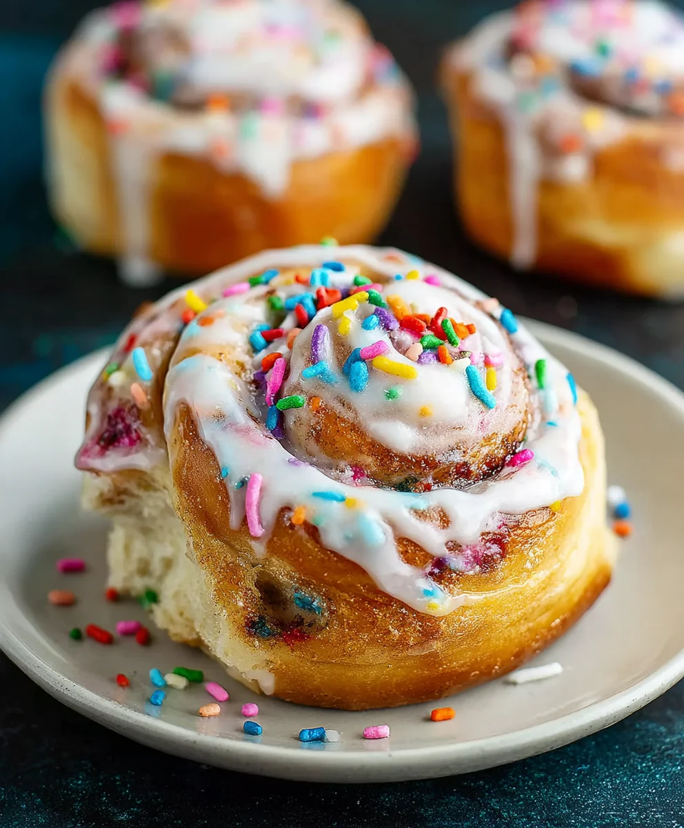 Funfetti Cinnamon Rolls- Festive Dessert Idea