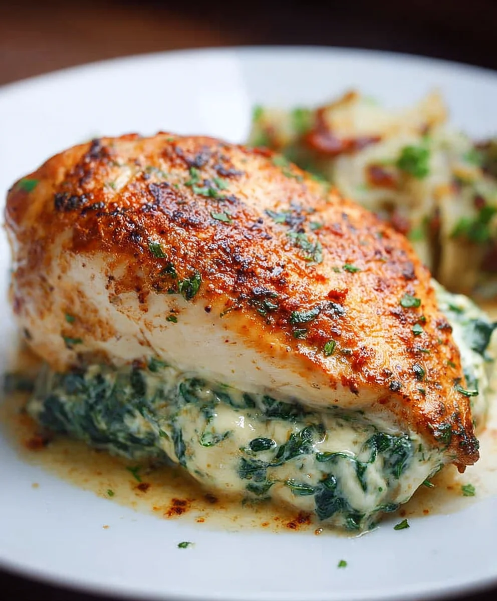 Spinach Stuffed Chicken Breasts - Easy & Delicious