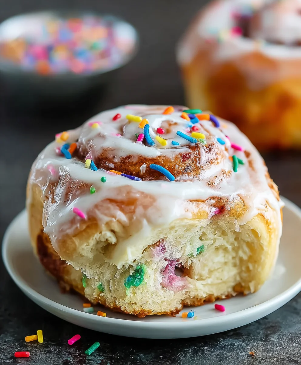 Funfetti Cinnamon Rolls- Festive Dessert Idea