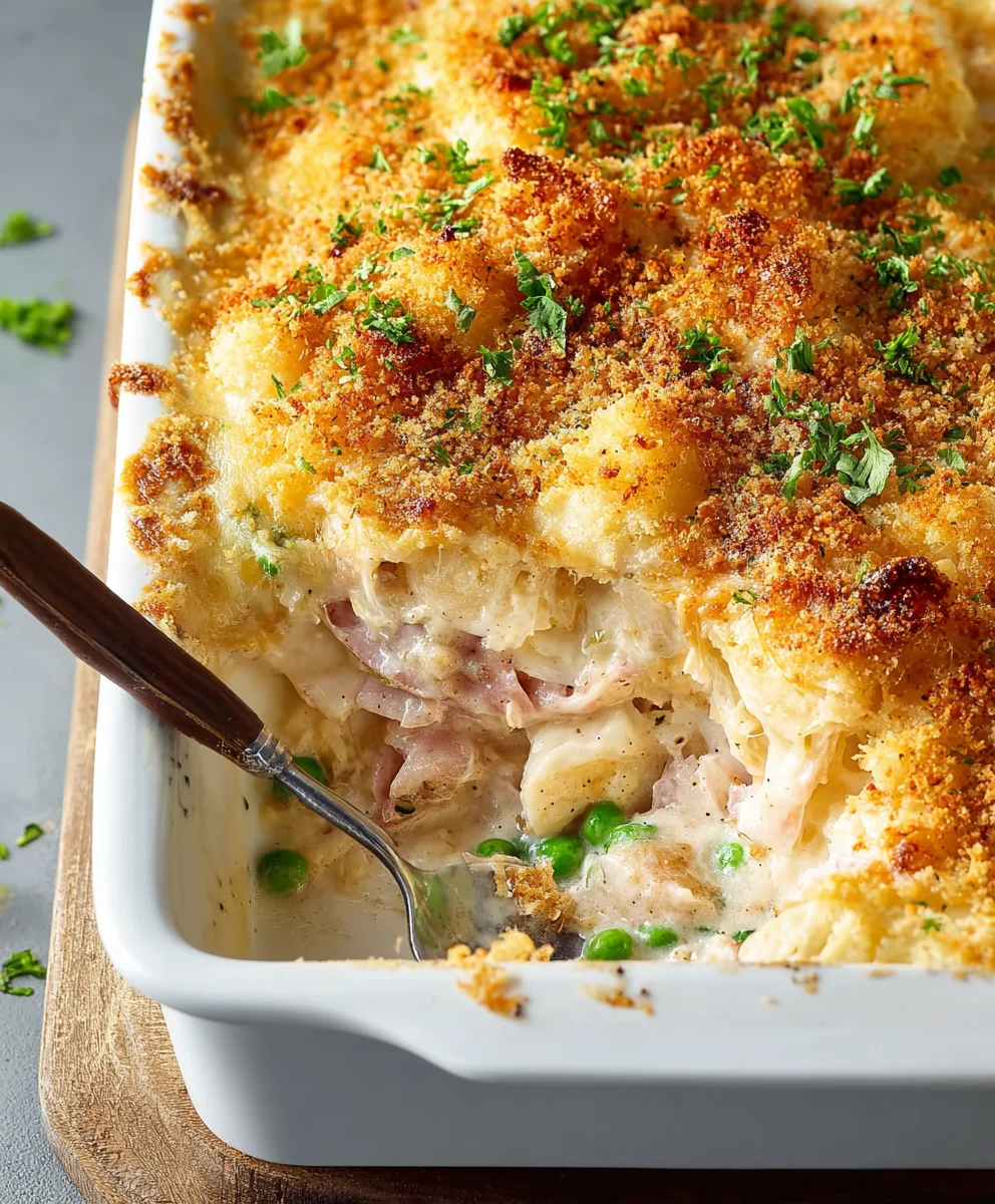 Creamy Chicken Cordon Bleu Casserole-Easy Dinner