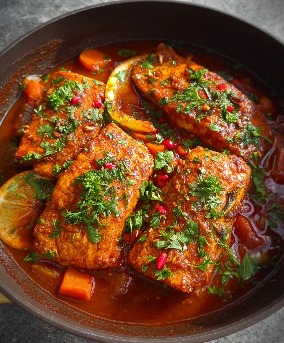 Spicy Moroccan Fish-Flavorful Rich Sauce Recipe