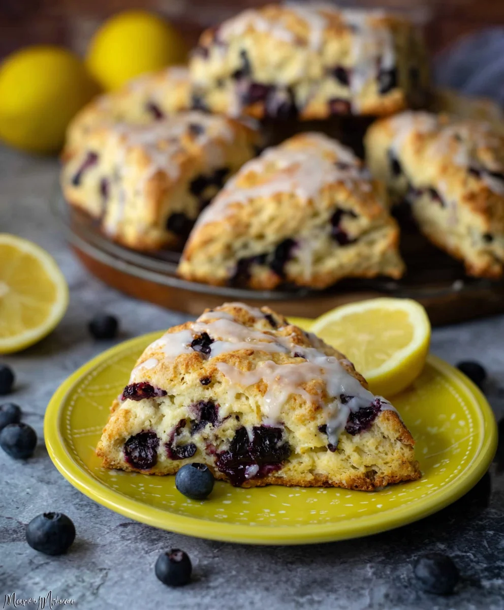 Sourdough Discard Blueberry Lemon Scones Delight