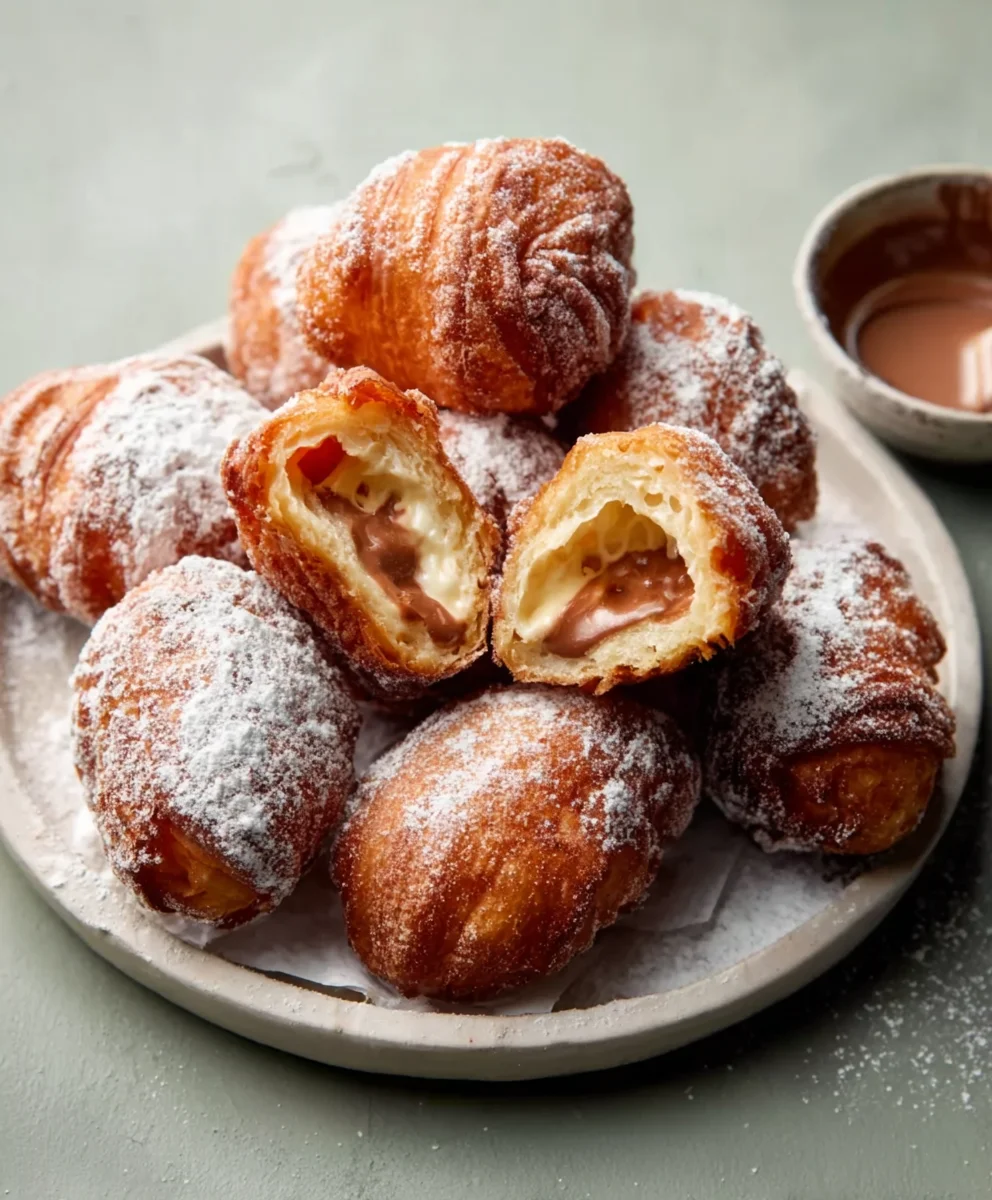 Fried Croissant Beignets- Easy Dessert Recipe