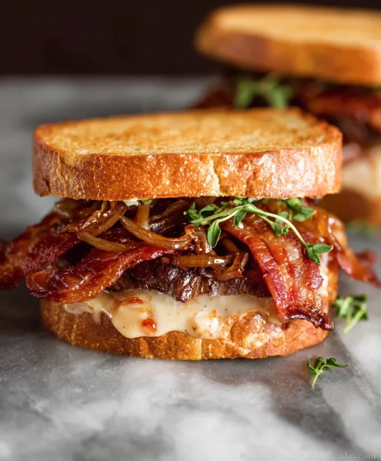 Best Beef Beef Bacon Sandwich Caramelized Onions Recipe