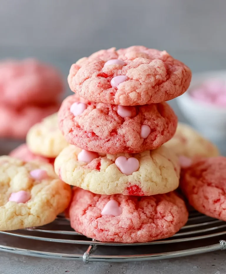 Easy Strawberry Cake Mix Cookies Recipe