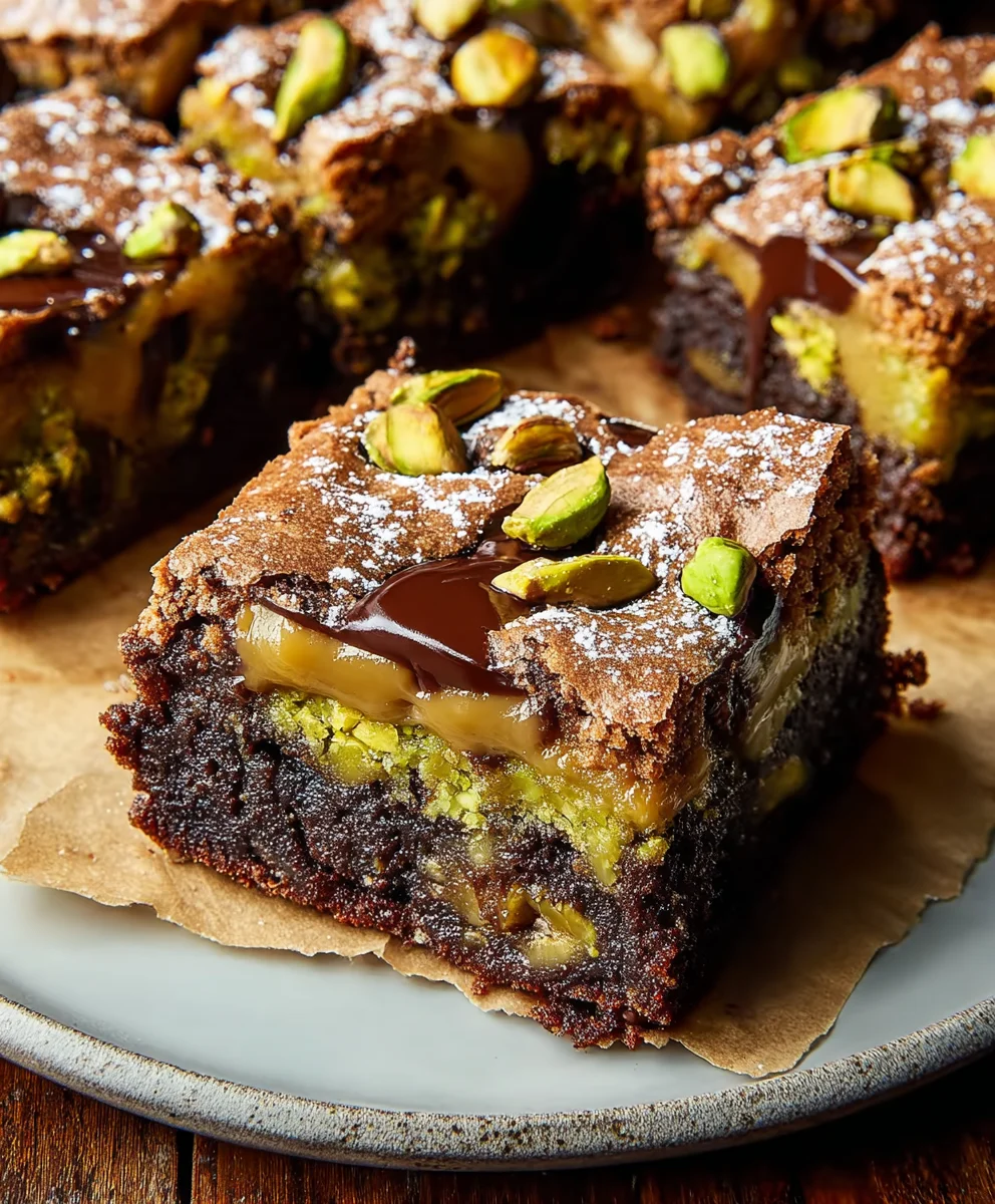 Pistachio Brookies- Deliciously Chewy Brownie-Cookie Bars