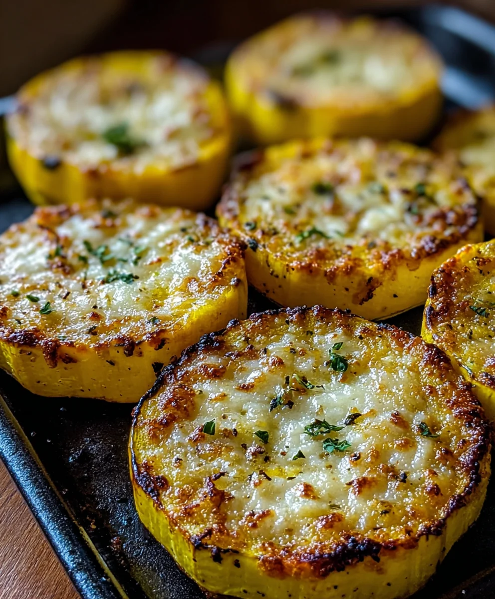 Cheesy Baked Squash Rounds-Easy Vegetable Side