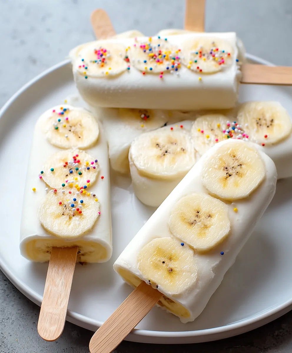 Frozen Banana Yogurt Pops - Easy Healthy Treat
