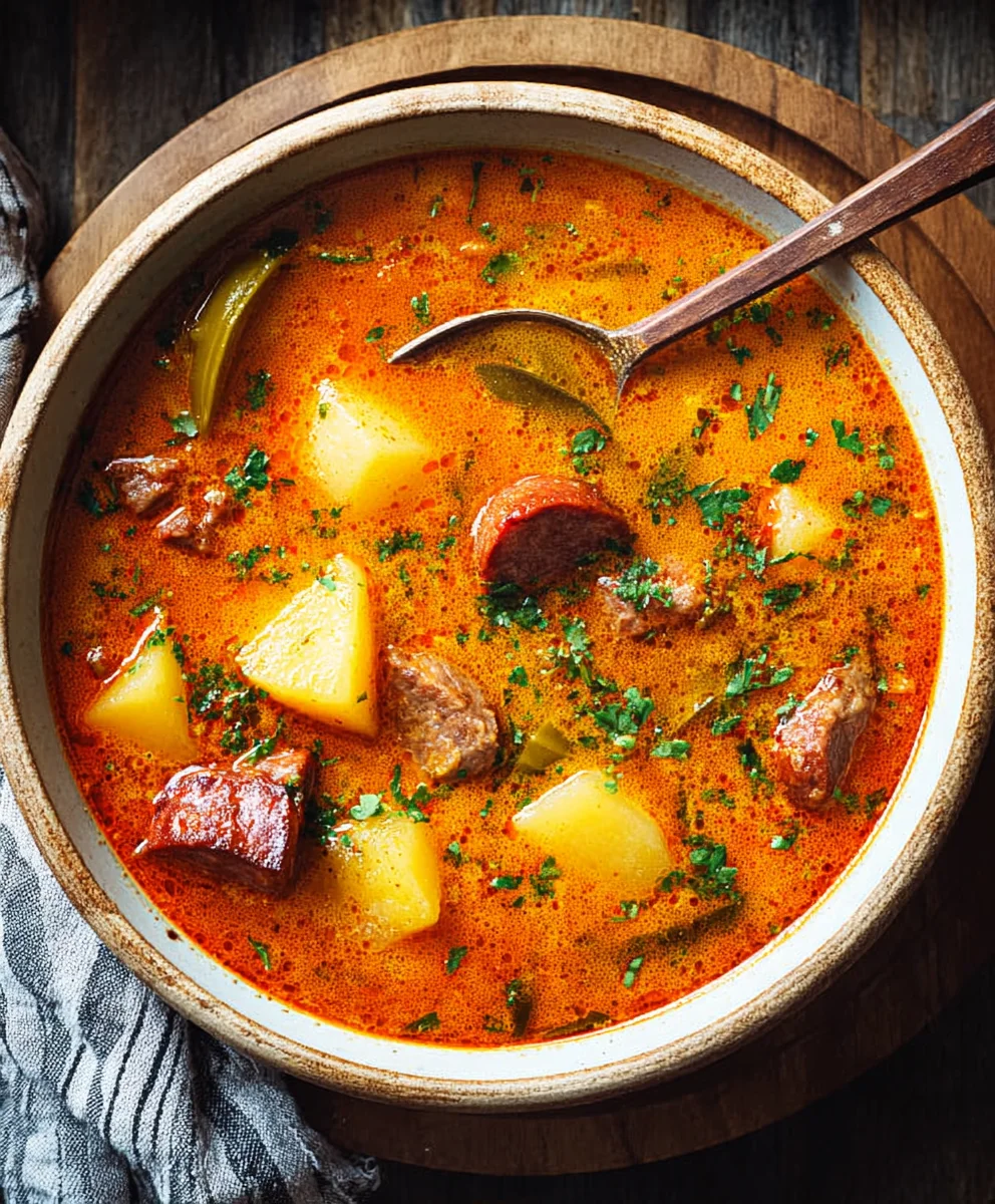 Spanish Potato Beef Beef Chorizo Soup Recipe
