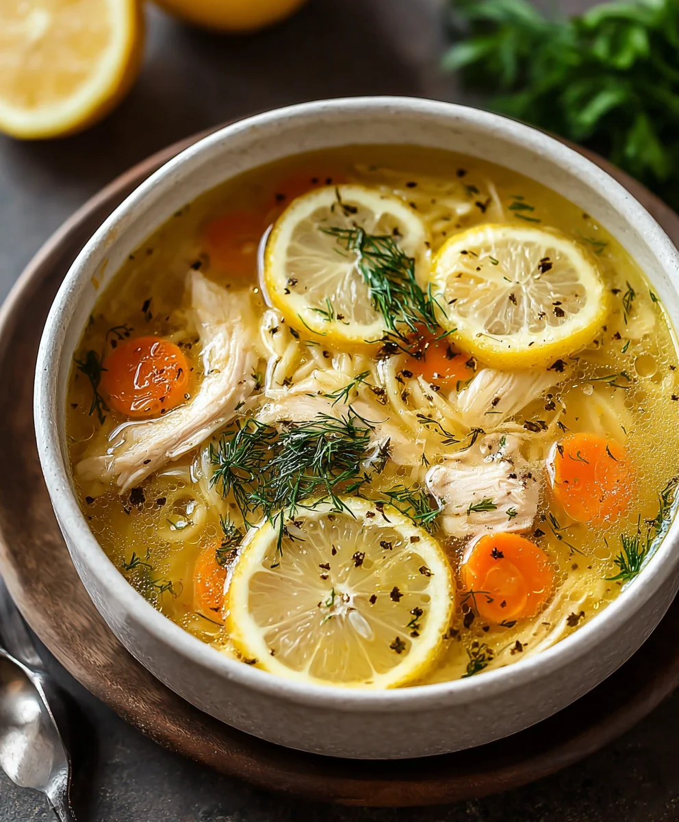 Authentic Greek Lemon Chicken Soup Recipe - Easy & Delicious