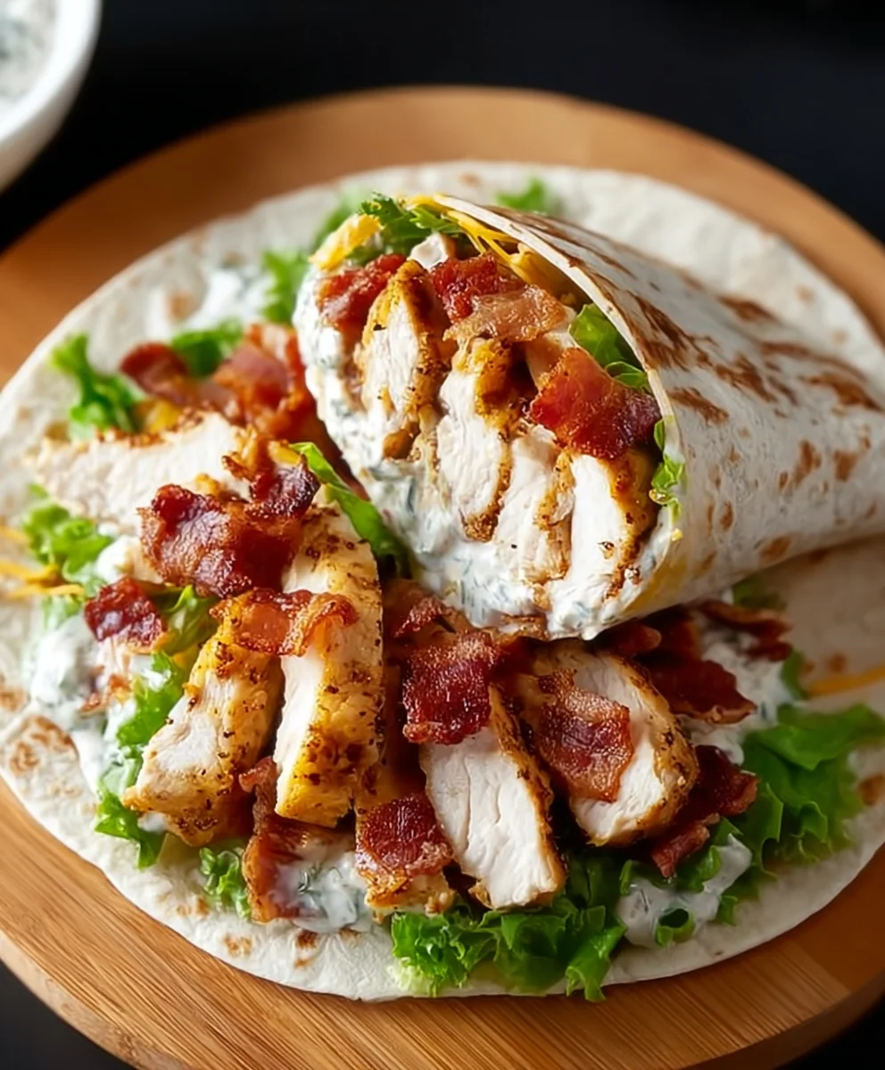 Crispy Chicken Beef Beef Bacon Ranch Wrap Recipe