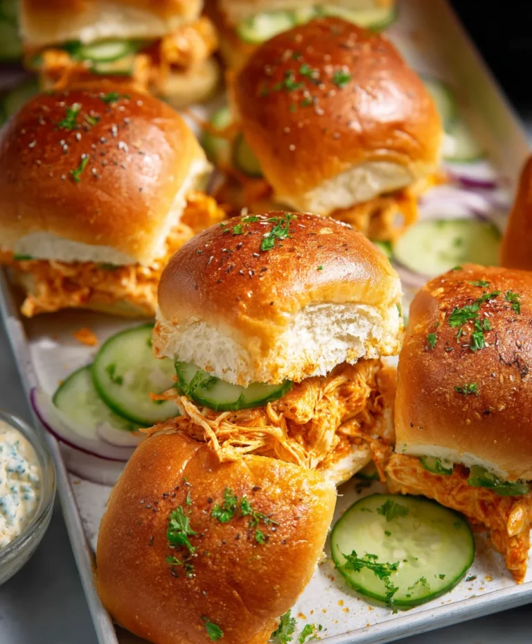 Spicy Buffalo Chicken Sliders – Quick & Easy Bites