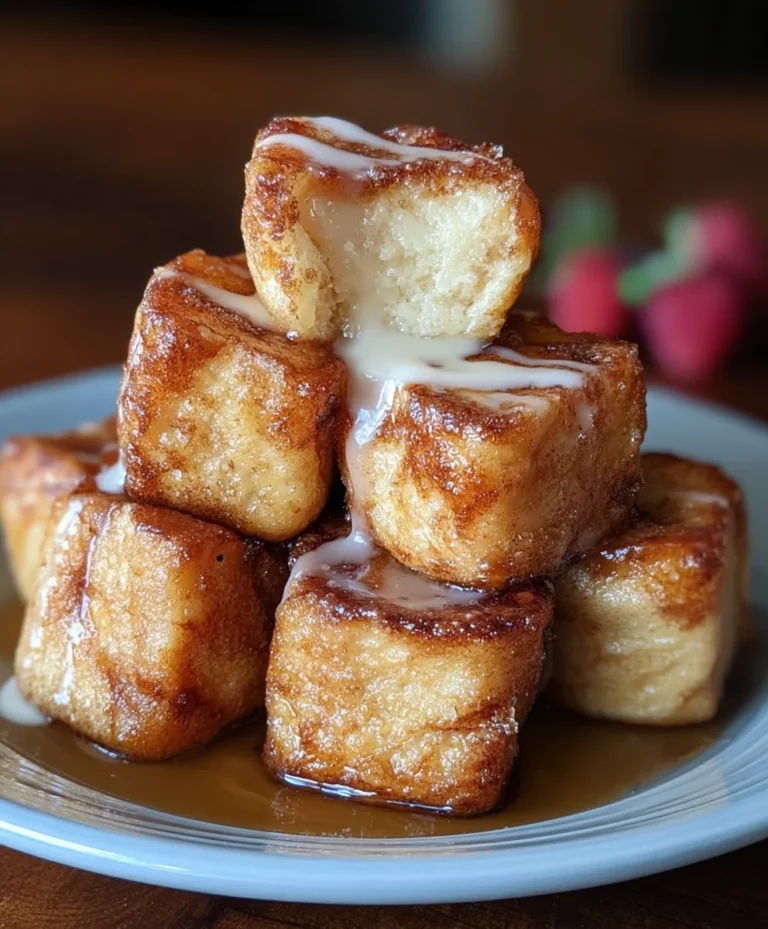 Cinnamon Roll French Toast Bites-Sweet Breakfast Treat