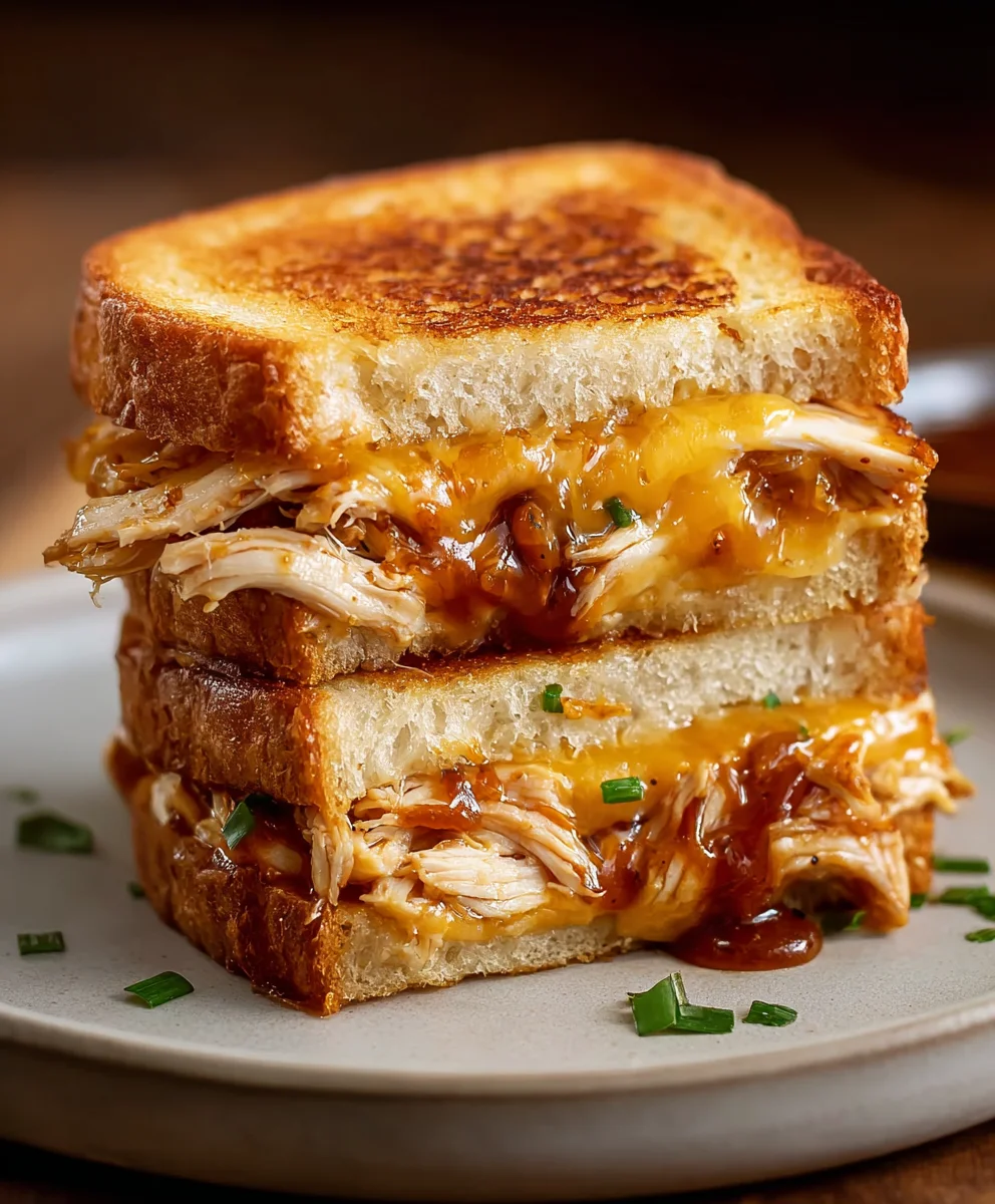 BBQ Chicken Grilled Cheese Sandwich Recipe