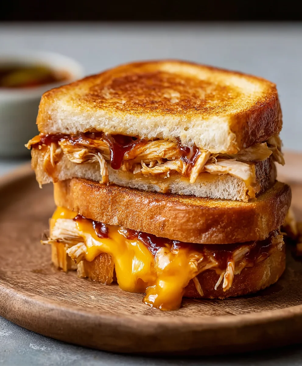 BBQ Chicken Grilled Cheese Sandwich Recipe