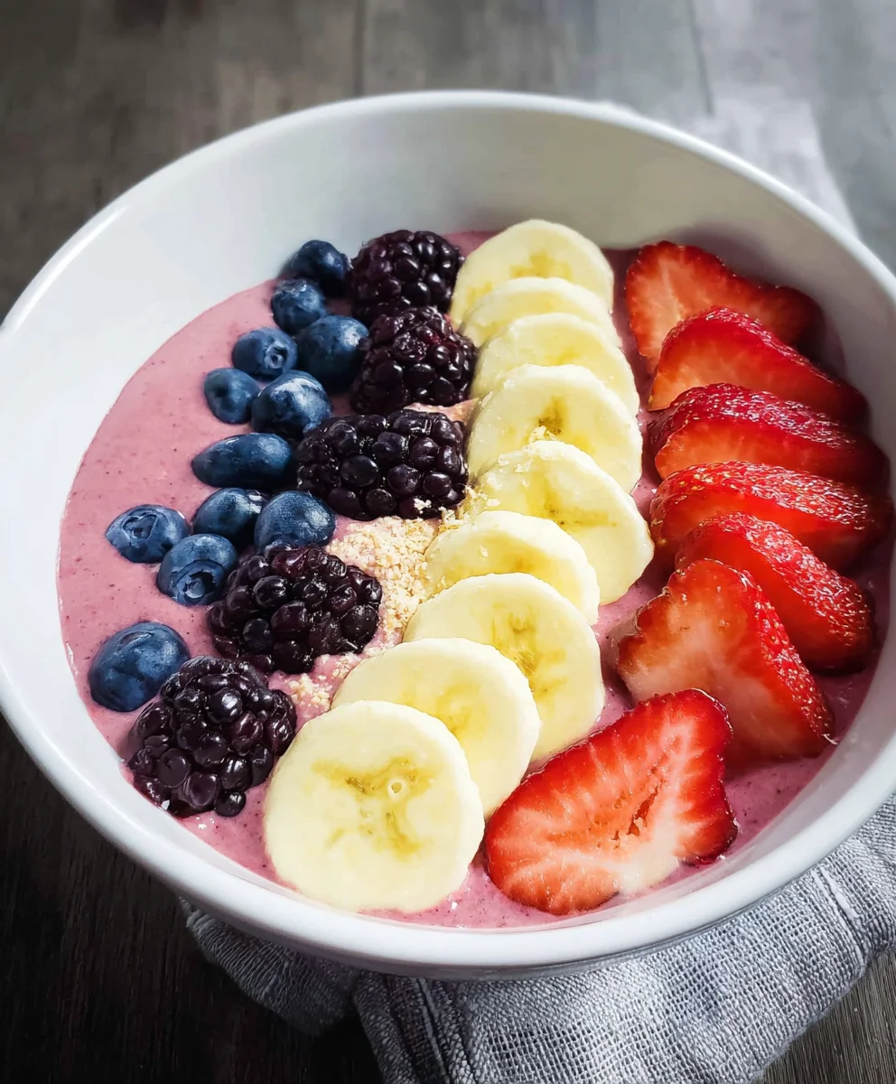5-Minute Fruit Smoothie Bowl Greek Yogurt Recipe