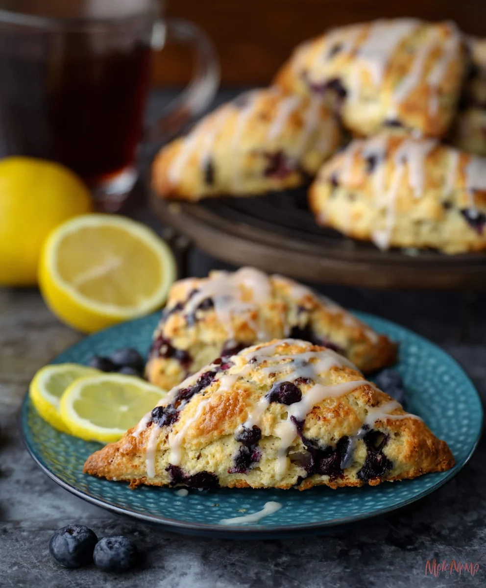 Sourdough Discard Blueberry Lemon Scones Delight