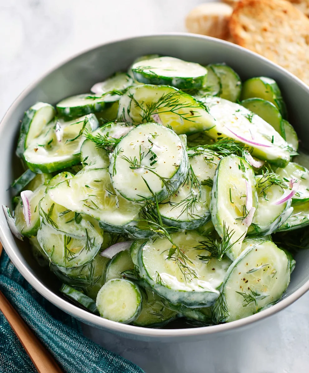 Cool Cucumber Dill Salad Recipe - Easy & Refreshing