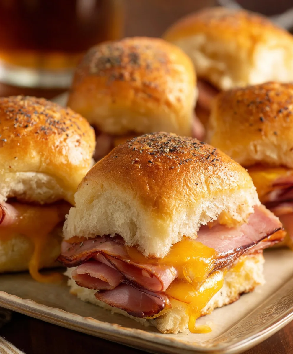 Beef Beef Ham Cheese Sliders - Easy Baked Party Appetizer