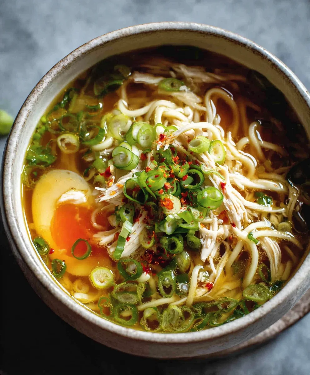 Aromatic Scallion Chicken Noodle Soup - Alrightwithme
