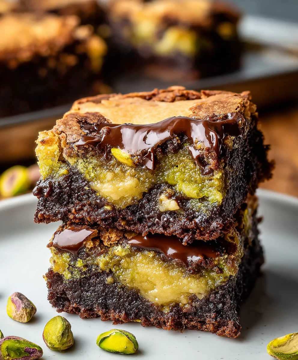 Pistachio Brookies- Deliciously Chewy Brownie-Cookie Bars
