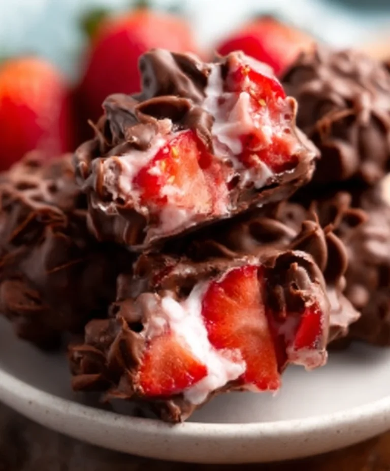 Easy Chocolate Strawberry Yogurt Clusters Viral Recipe