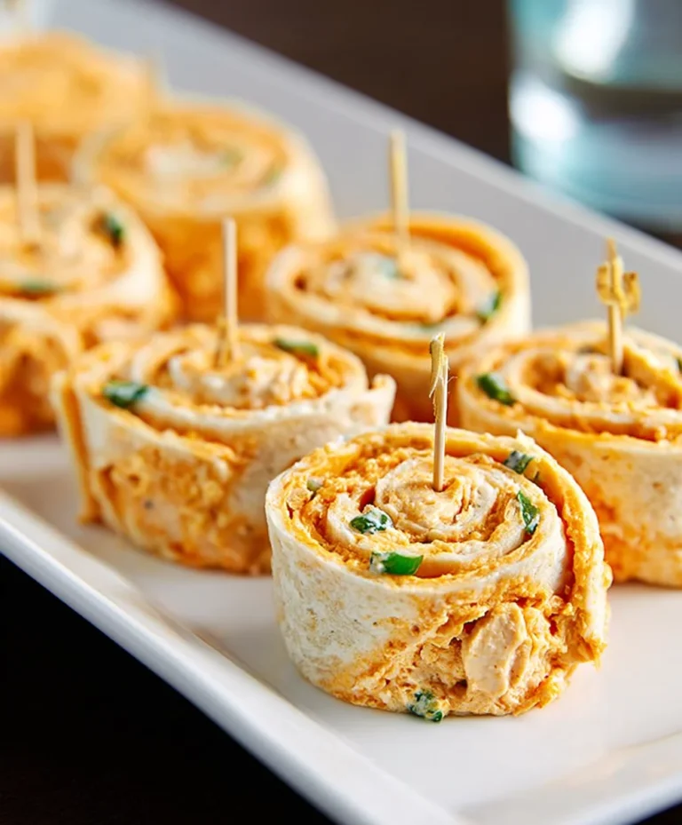 Spicy Buffalo Chicken Tortilla Pinwheels Recipe-Easy Appetizer