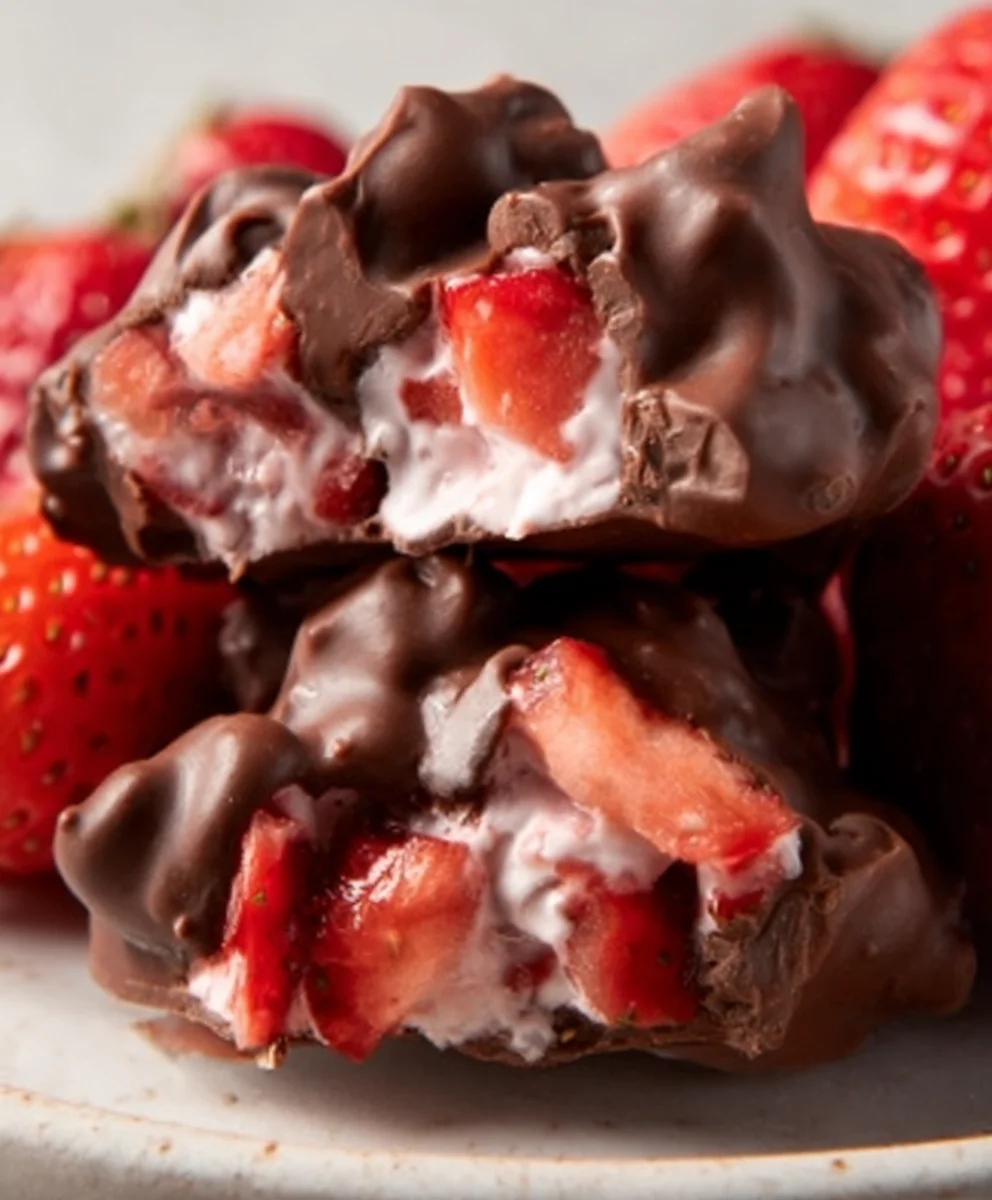 Easy Chocolate Strawberry Yogurt Clusters Viral Recipe