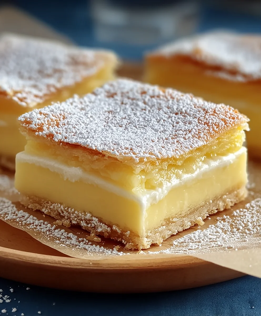 Vanilla Custard Cream Squares Recipe- Easy Dessert