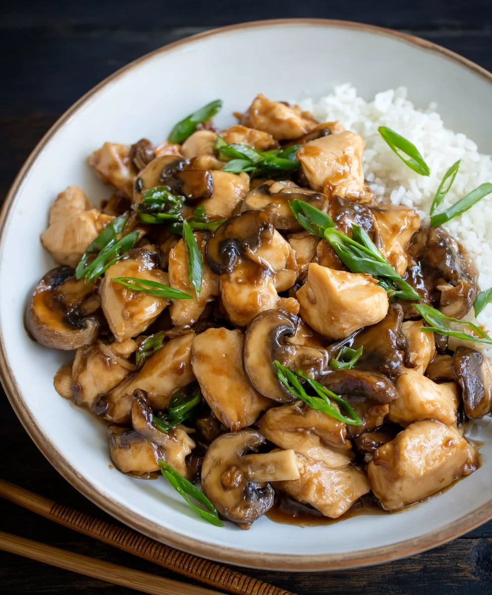 Chinese Chicken Mushroom Recipe- Easy Takeout Style