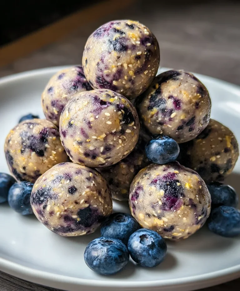 No-Bake Lemon Blueberry Protein Bites Recipe