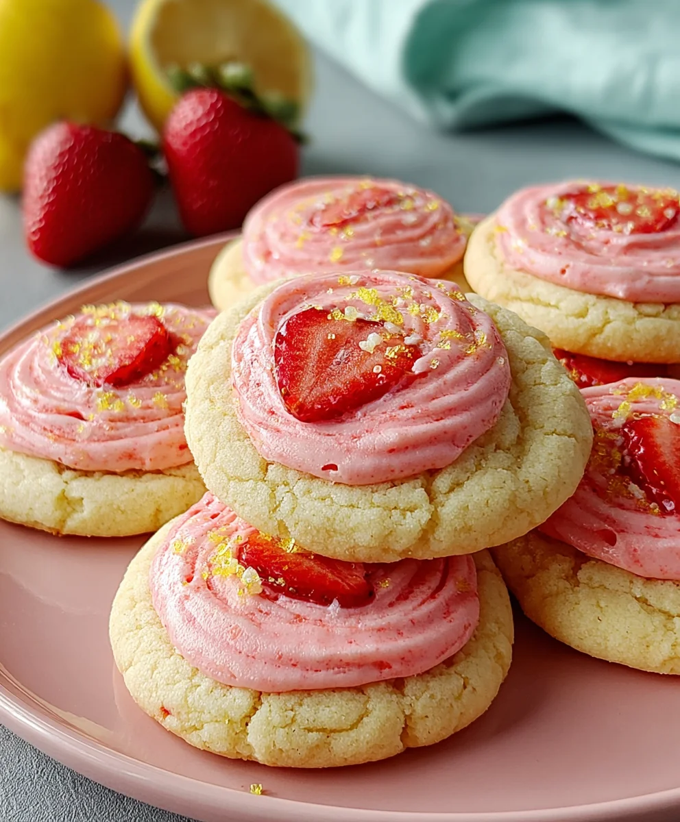 Strawberry Lemonade Cookies-Zesty & Sweet Treat