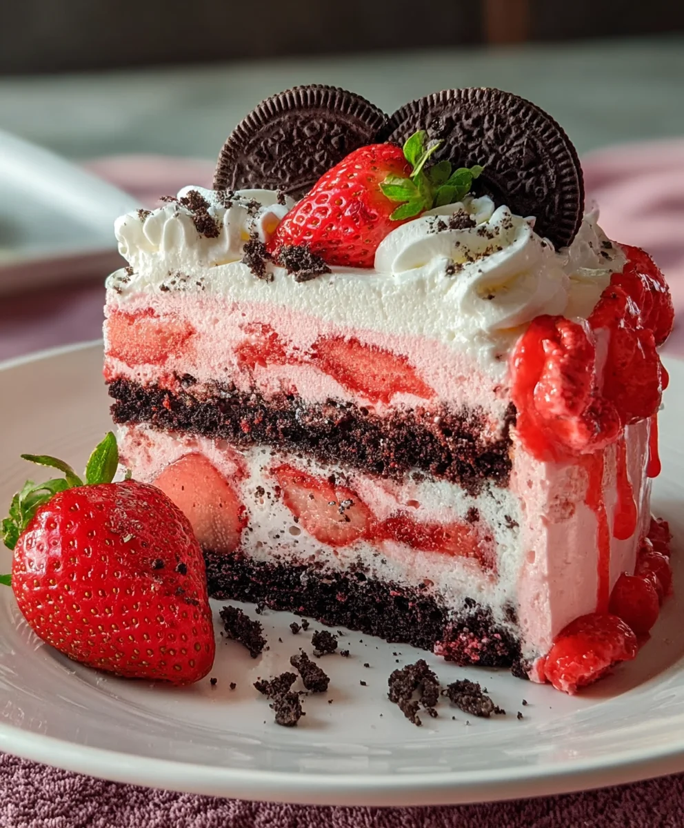 Strawberry Oreo Cake-Decadent Dessert Delight