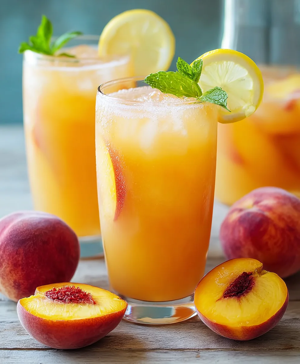 Refreshing Peach Lemonade - Easy Summer Drink