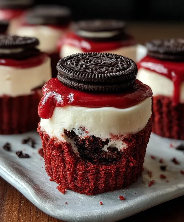 Mini Red Velvet Oreo Cheesecakes-Decadent Dessert